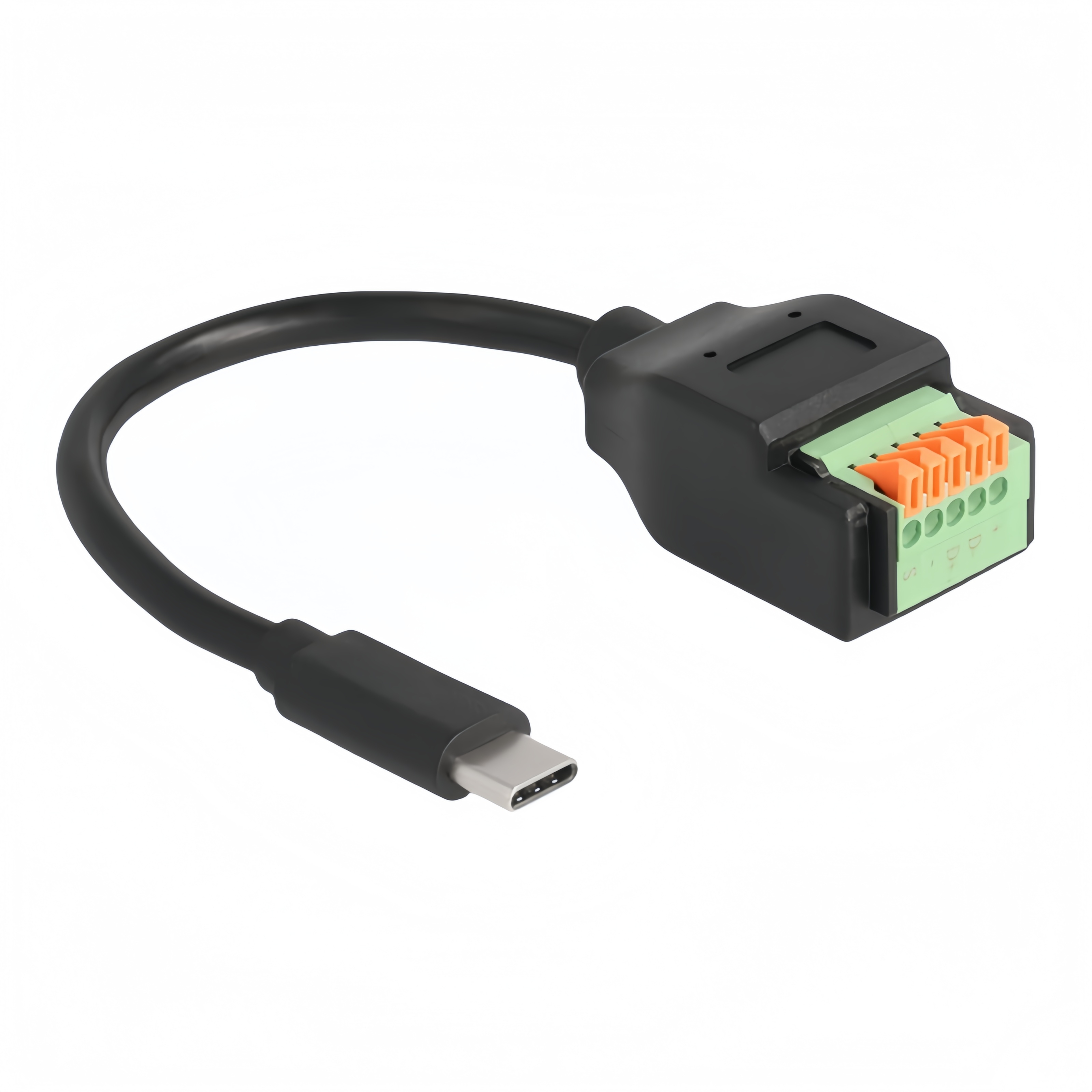 USB-C Male to 5Pin Terminal Block Cable with Push Button | PINOWELL